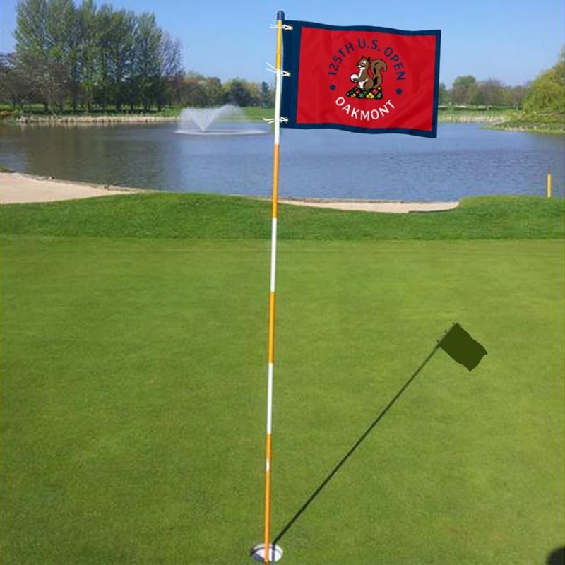 2BUT Oakmont Country Club Golf Pin PGA Flag Practic Putting Green Golf Flag For Backyard Garden Double-Sewn 600D Nylon Miniature Pin Flag (D 20"X13" Grommet) - Image 4